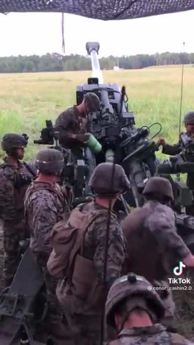 This soldier knows he is holding the good stuff
