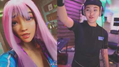 CodeMiko showing off the insane technology that powers her twitch stream.