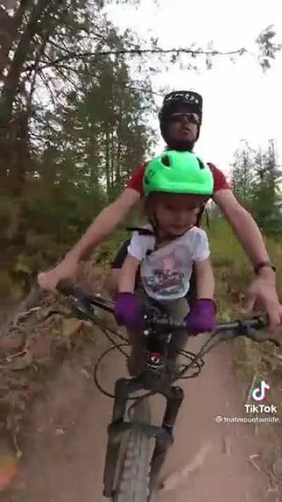 Mountain biking with dad