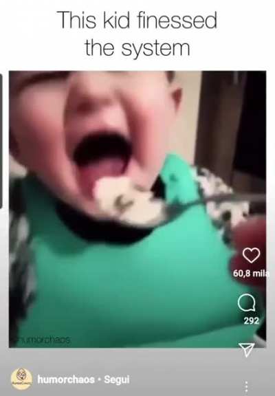 Baby boss, you cannot private him of is lunch