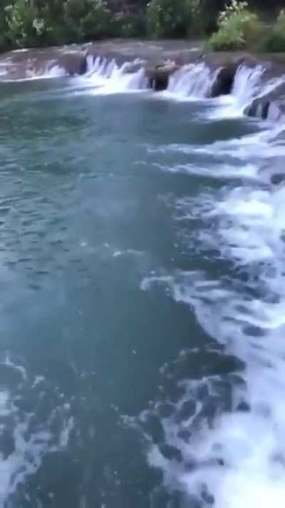 Secret underwater tunnel