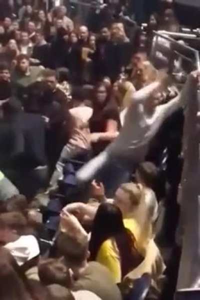 From the top rope!