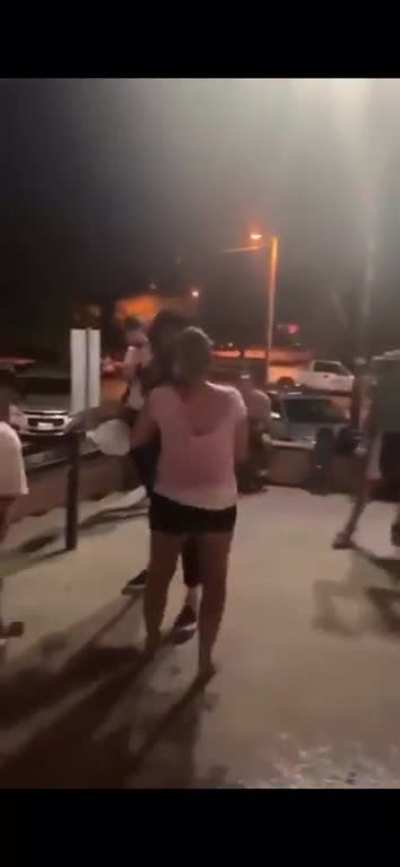 The woman was yelling at the kids the entire time and shit escalated