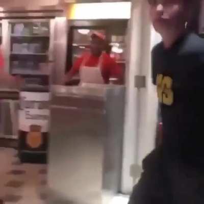 Weak teen tries picking a fight