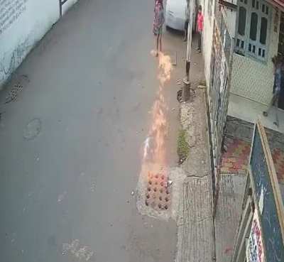 Yes, it's such a good idea to light firecrackers on drain cover.