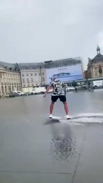This Guy Loves Surfing in the City...