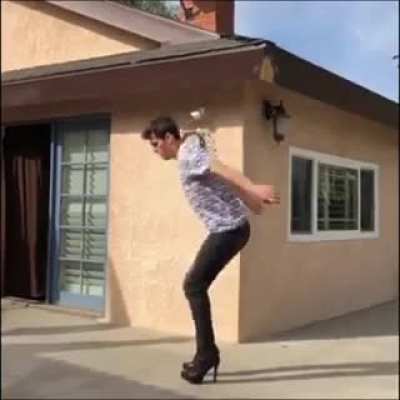 Somersaulting on heels