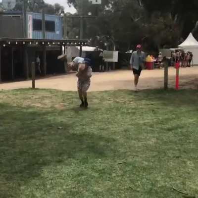 He was surprised by his best friend at a music festival recently after a long time apart. This is true happiness.