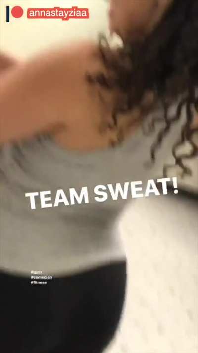 Sweaty girl