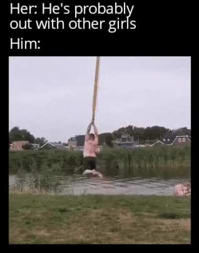 He is just chilling with friends