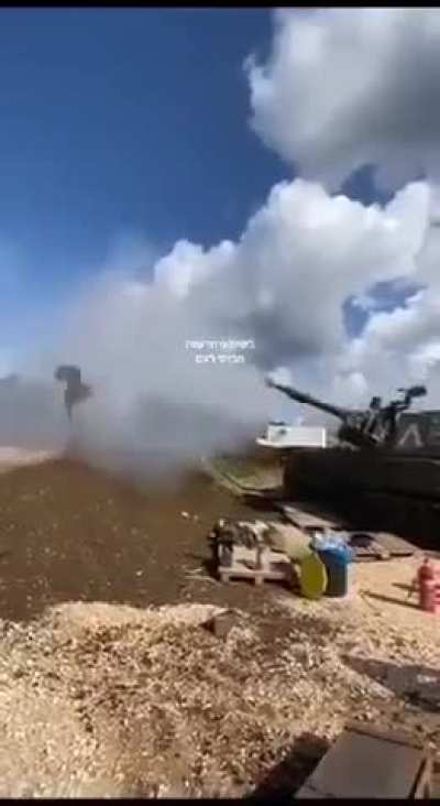Standing to close to an activd artillery piece - Gaza 2023