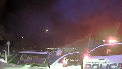 Suspect complies and surrenders and police beat him anyway all while body and cruiser cameras record