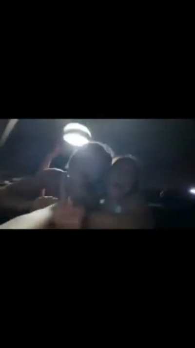 WCGW being drunk and singing with heads outside the car in an enclosed space