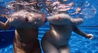Terri Jane and Dors Feline go for a swim