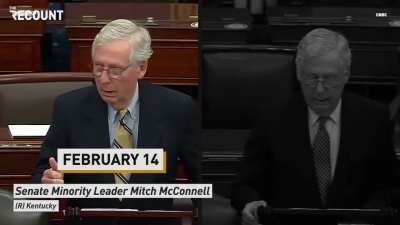 Supercut of Republican politicians blaming Trump for the January 6 terror attack, followed by the same Republican politicians blaming everybody except Trump for the January 6 terror attack.