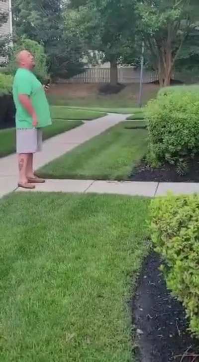 Racist confronts man at his home and screams slurs when cops arrive