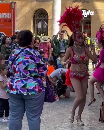 She's the real dancer here
