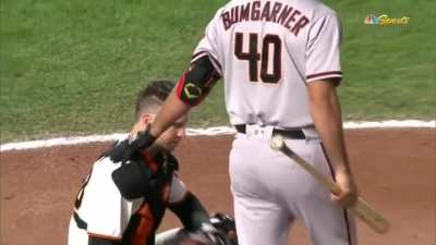 Buster Posey & MadBum acknowledge each other