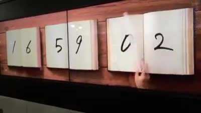 This is a clock in Japan that operates by human hands...