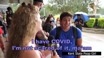UCF student sick with COVID takes off mask to be an ALPHA MALE.