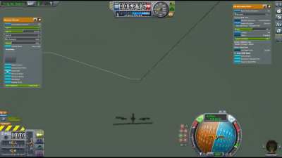 Landing a Kerbal on Minmus from orbit using a centrifuge