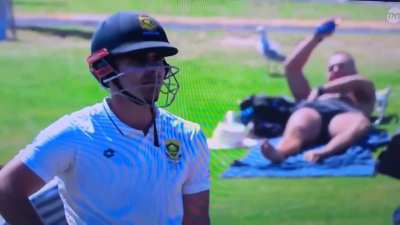 Cameraman finds the best angle to shoot this.