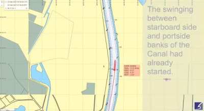 Ever Given AIS Track until getting stuck in Suez Canal, 23/03/2021