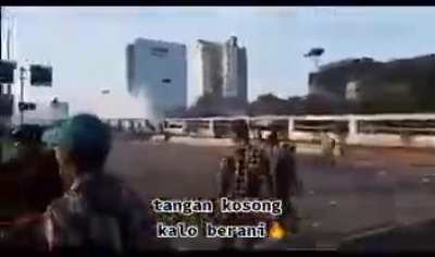 Fireworks vs police