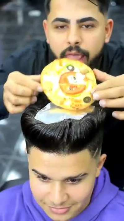 Good pizza, bad haircut