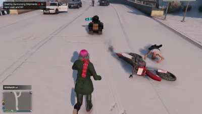 A player disconnected while using their RC tank and a cop stole it