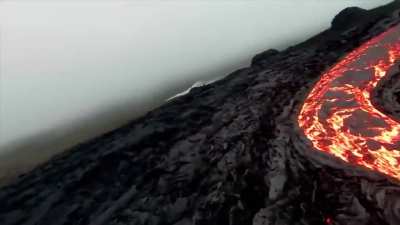 🔥 Drone footage at the volcanic eruption in Fagradalsfjall Iceland 🔥
