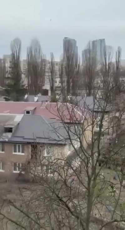 Children hurrying to seek refuge in bomb shelters amidst the turmoil in Ukraine