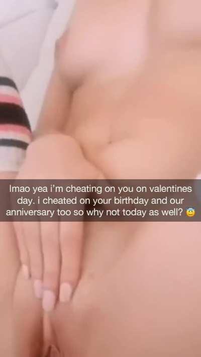 For her, it’s just another day for her to be filled with another man's cum <3