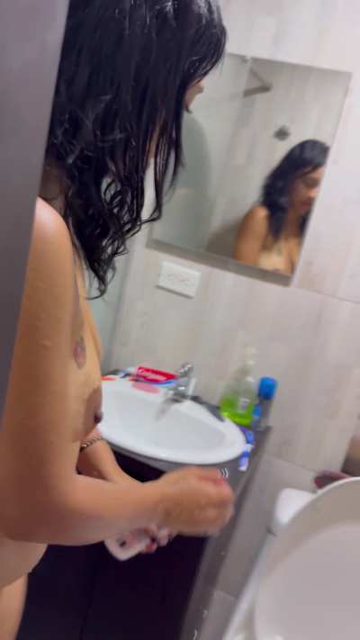 Taking a shower in Colombia