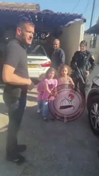 A child crying over the arrest of her 10 yo brother by the Israeli occupational forces in bet-hanina, el-quds (Jerusalem)