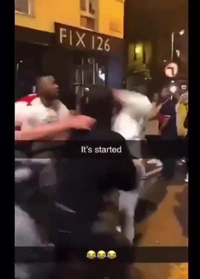People brawling in the streets of London after England lost the Euro 2020 finals