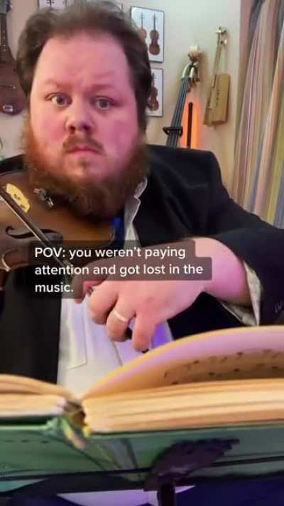 I would never lose my spot in my music… oh shut up. Haha.