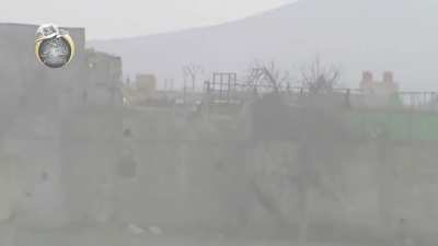 Opposition marksman engages and kills an SAA soldier with a burst of MG fire - Daraya - 1/27/2015