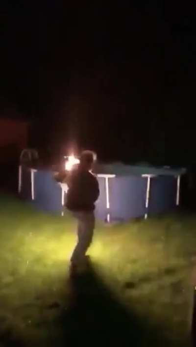 Gasoline Bonfire vs Temporary Pool, Russia, September 2020