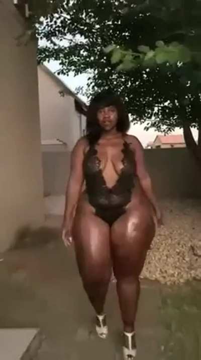 BBW Big Ass Booty Ebony Oiled Porn GIF by theonlyone999