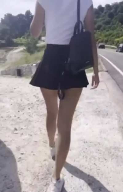 Would u to on a walk with me no panties and my ass being plugged