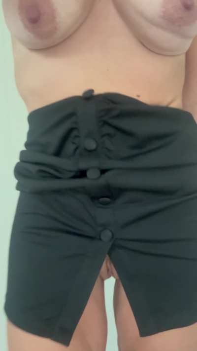 My church outfit the other day with no bra or panties.  You going front or back? 