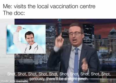 The fun doctor at my local vaccination centre