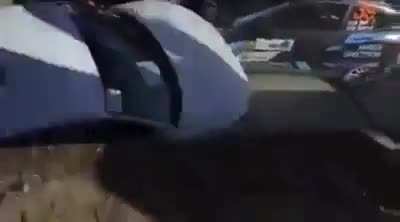 Rally car crashes into firefighter, leaving him gravely injured