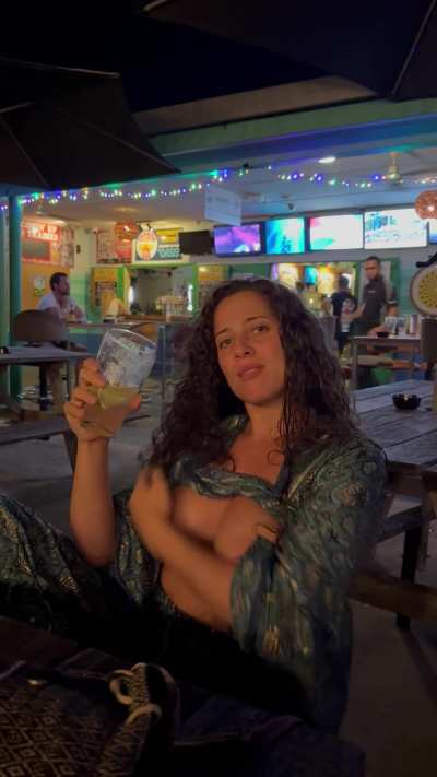 A beer and the tits come out
