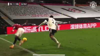 I love how Fred continues to win the ball back, despite being fouled
