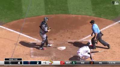 [Highlight] A series of errors and defensive misplays allow Nick Gordon to reach base and eventually score from first