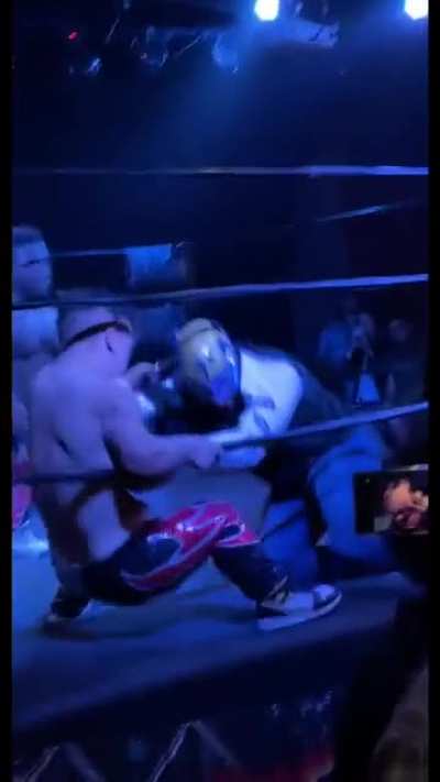 Man Dared to Jump into Midget Wrestling Match Gets His Ass Beat