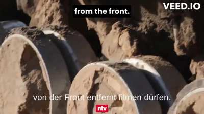 Rescued by the armor. Ukrainian unit shows battle damaged Leopard 2's to a german news team.