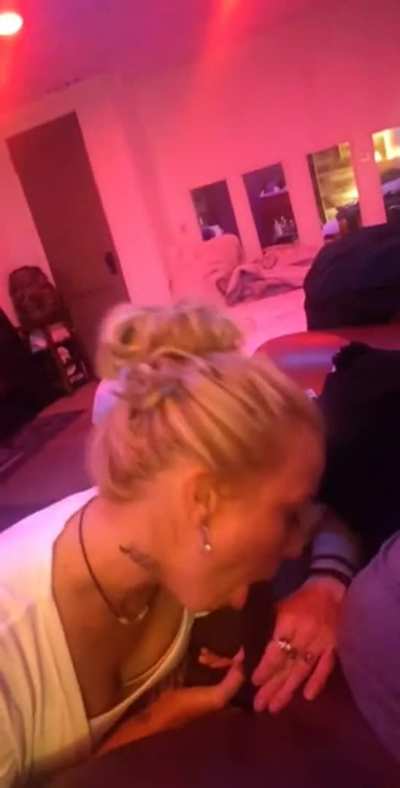 Blonde Taking Her Time With Blowjob